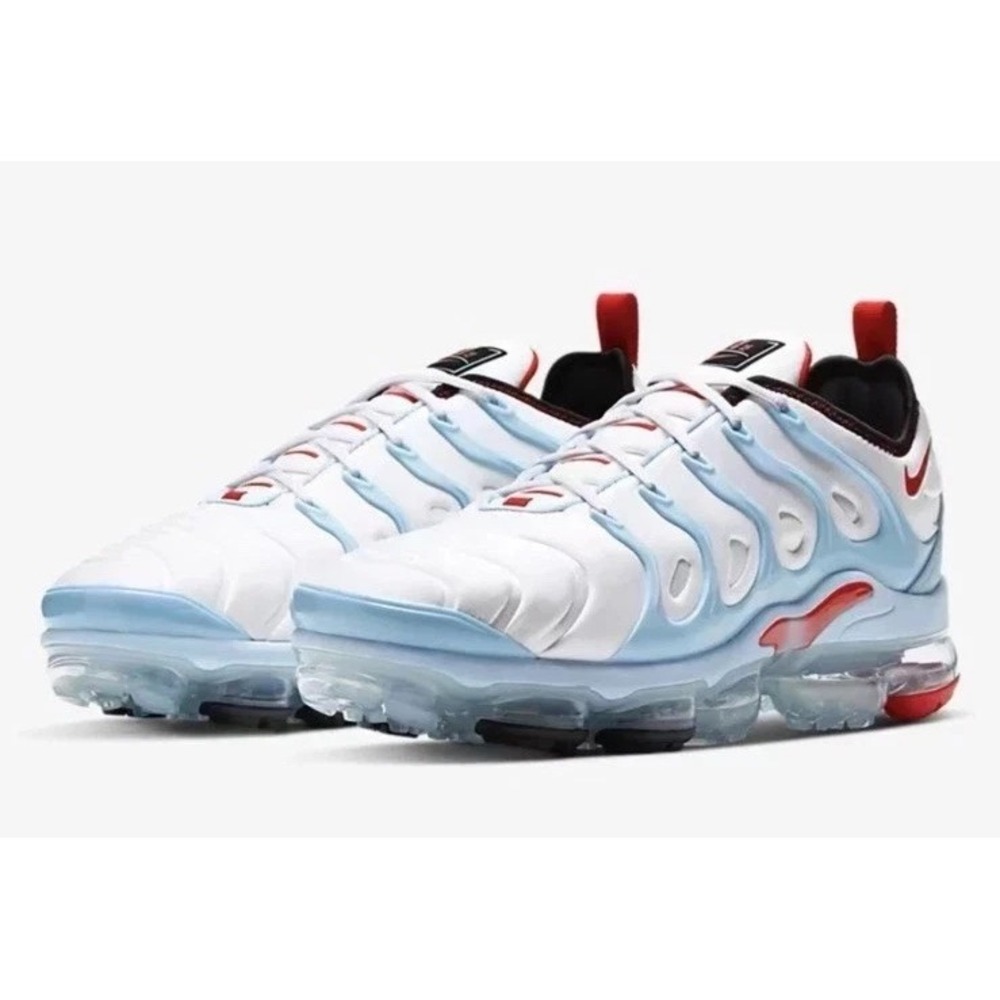 Nike Air Vapormax Plus Men's White/University Red-Black CW6974-100 Mens Sz 11.5